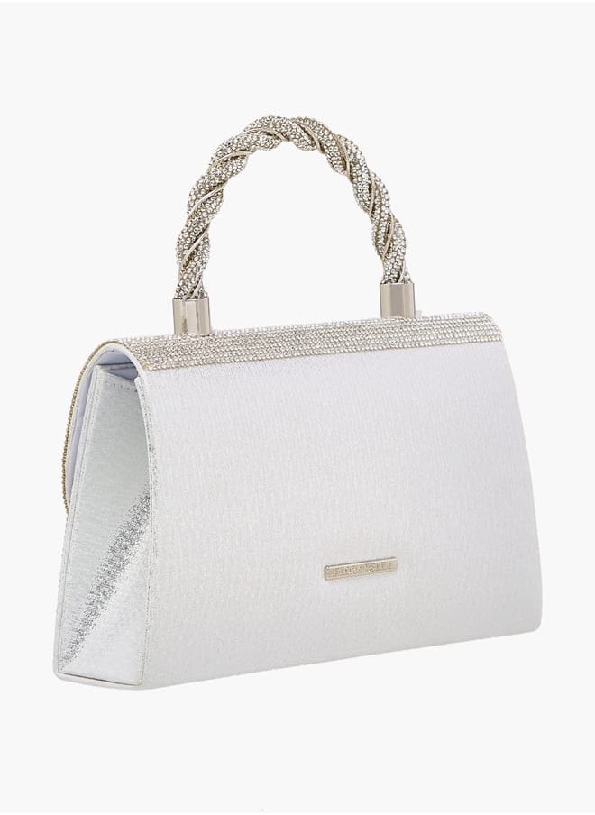 Flora Bella By Shoexpress - Women's Studded Satchel Bag with Handle and Chain Strap - Image 1