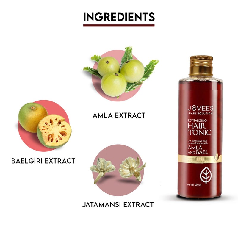Jovees تونك الشعر العشبي من جوفيس مع الأملا والبايل 200 مل يعطي شعر طويل وقوي وكثيف لجميع أنواع الشعر - Image 4