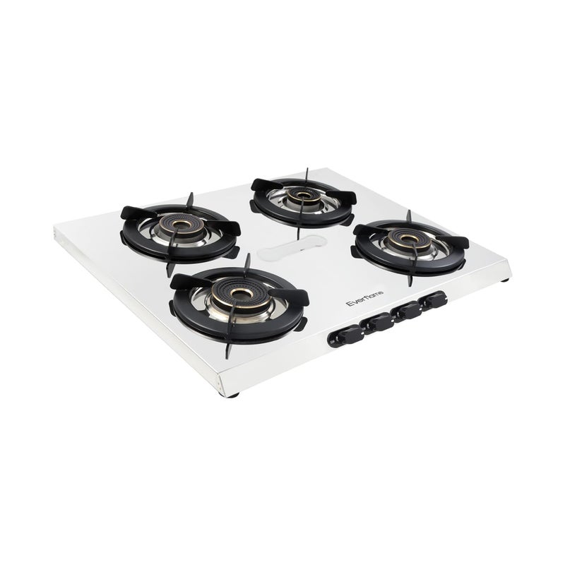 Everflame Pearl 4 Burner Gas Stove Heavy Durable Stainless Steel Cooktop NexGen 5G Forged Brass Burner Spill Proof 2 Years Back to Back Warranty Free Doorstep Service - Image 3