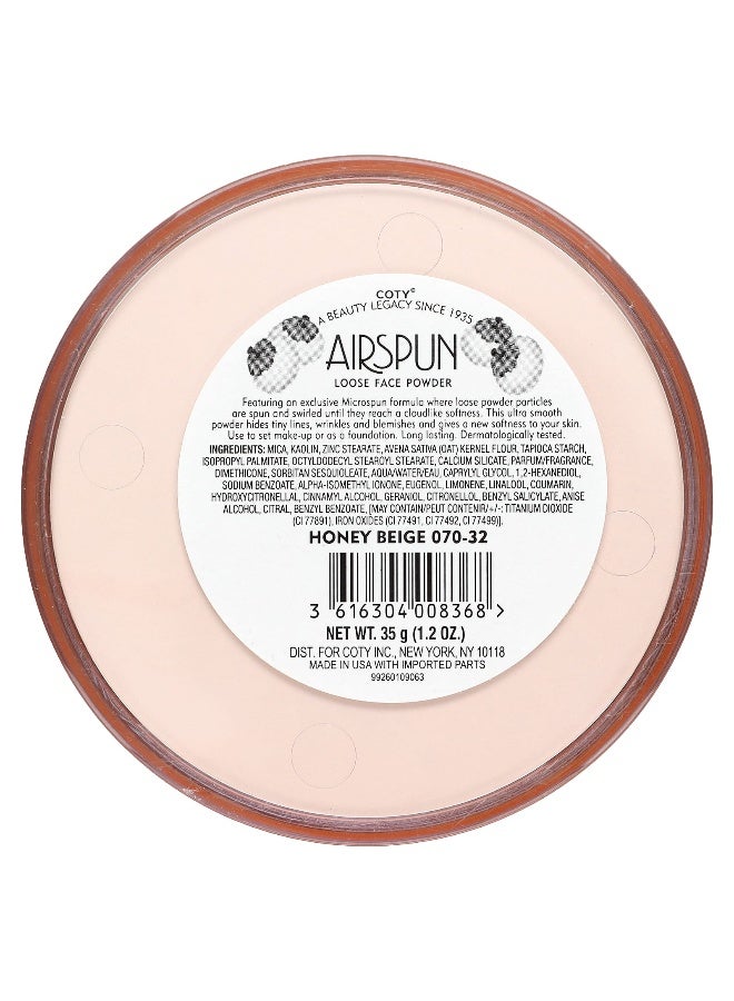 air spun Airspun, Loose Face Powder, Honey Beige 070-32, 1.2 oz (35 g)  - Image 2