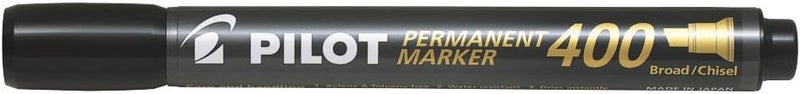 Pilot SCA-400 Permanent Marker Black - Broad Chisel Tip