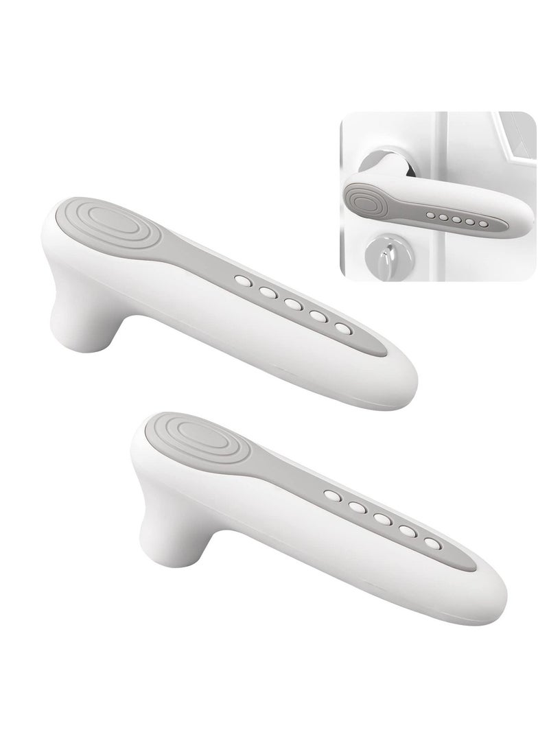 2 Pcs Silicone Door Handle Covers, Silicone Door Handle Glove Anti-Static Safety Door Knob, Baby Safety Equipment Kids Safety Door Knob Cover for Flat Square Door Handle  - Image 1