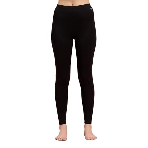 NYKD (NYOE06 Ultra Light & Soft Leggings Thermal Wear for Women | High Rise Slim & Snug Fit Ankle Length Winter Warmer | Highly Insulating Microfibre Pants that Stay Hidden Under Clothes – Black - Image 1
