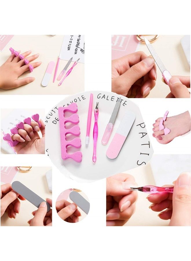 Youwith Joy 102PCS Spa Party Favors for Girls Women Multiple Spa Supplies Bday Gift - Spa Masks Tote Bags Colored Hair Extensions Body Butterfly Mixed Nail Decal Set Nail File Toe Separator and More Nail Care Kit - Image 3