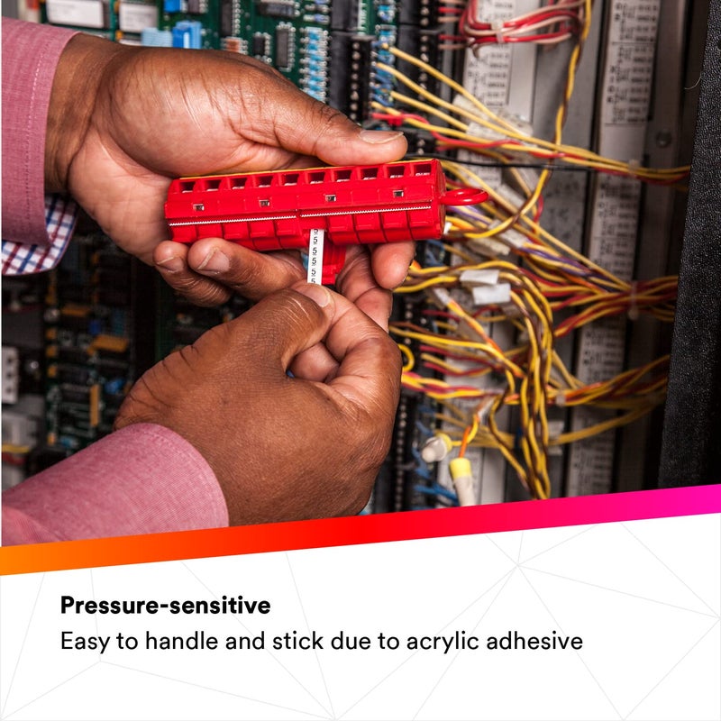 3M حامل شريط علامات الأسلاك 3M ScotchCode مع شريط STD-0-9، يتضمن 1 من كل من لفات الأرقام 0-9 - Image 4