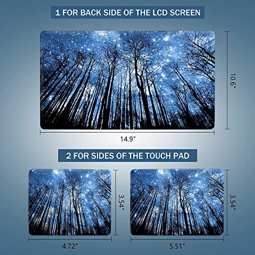 AORTDES Laptop Skin Sticker Decal 15-15.6 Inches, Universal Reusable Vinyl Sticker for 12.1 13 13.3 14 15.4 Inches Netbook/Notebook PC, Waterproof & Scratch-Resistant (Forest, Moonlight) - Image 3