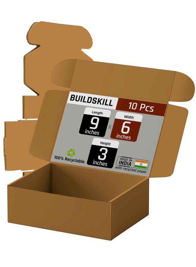 BUILDSKILL Mailer Box 9X6X3 (Pack of 10) Brown - Image 1