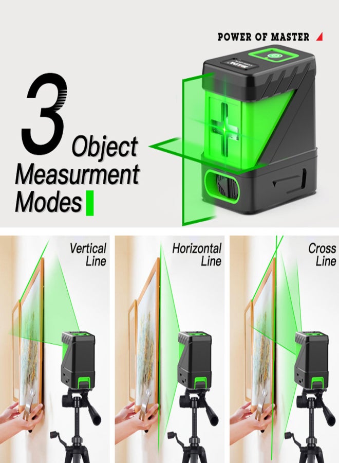 Portable High Brightness 2 Green Lines Level Vertical Horizontal Lines 4° Self-leveling Function Leveling Tool for Ceramic Tile Laying Door Window Partition Install Construction Decoration - Image 4