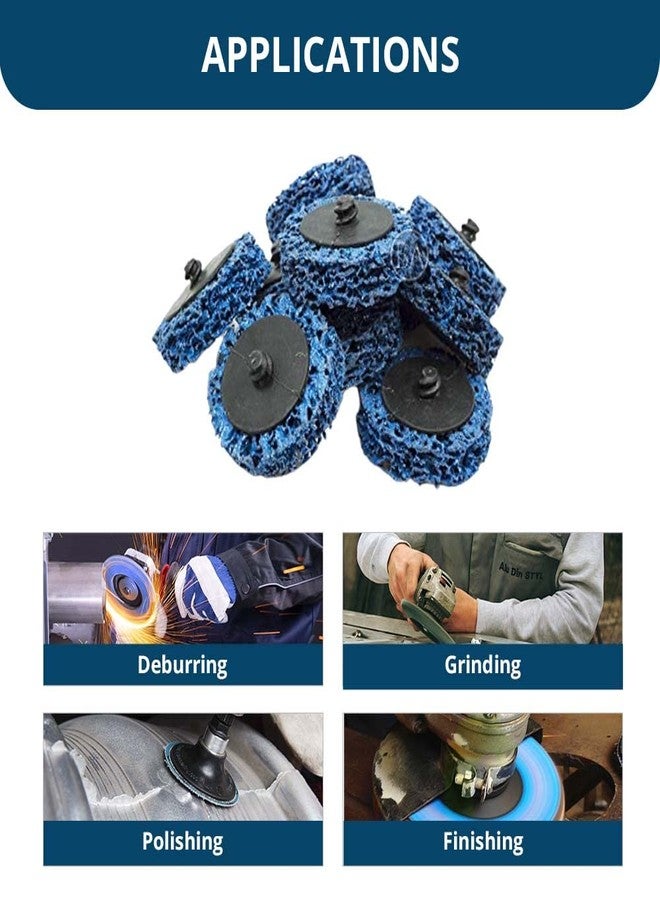 Benchmark Abrasives 2 Inch Sanding Discs Quick Change, Nylon, Male R-Type Backing - Drill & Die Grinder Sanding Disc Rust Remover for Metal Paint Stripper & Removal, Polishing - 10 Pack - Image 4