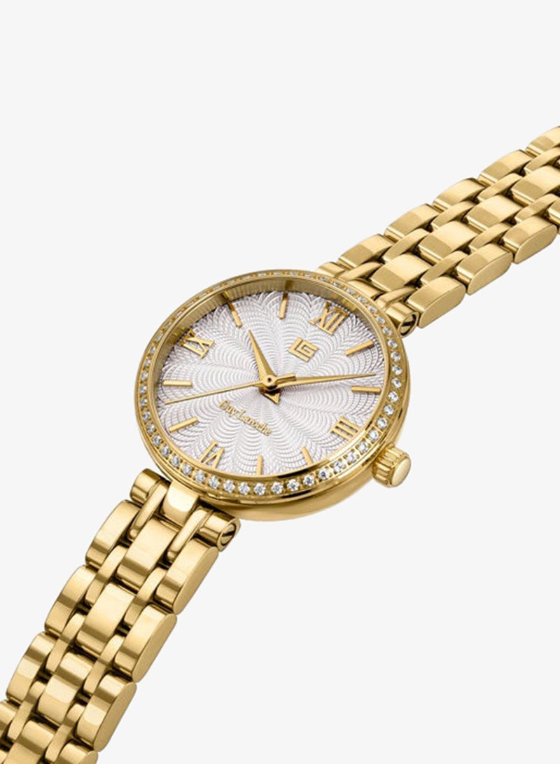 Guy Laroche Megan Yellow Gold Plated Stainless Steel Bracelet Analog Watch for Women, 24mm - Image 2