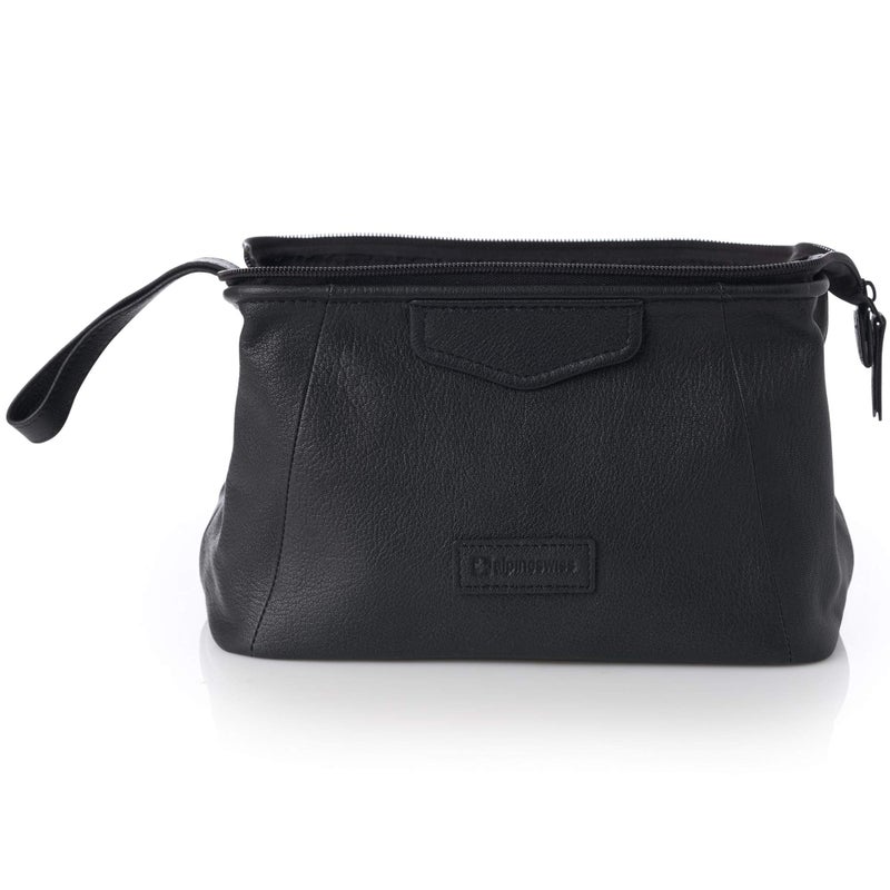 Alpine Swiss Lauter Toiletry Bag Genuine Leather Shaving Kit Dopp Kit Travel Case - Image 3