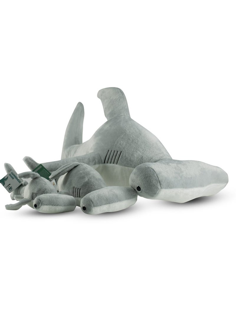 MAD TOYS Hammerhead Shark Cuddly Plush Animal Soft Toys Cute Sea Creature Plushy for 1+ Year - Image 4