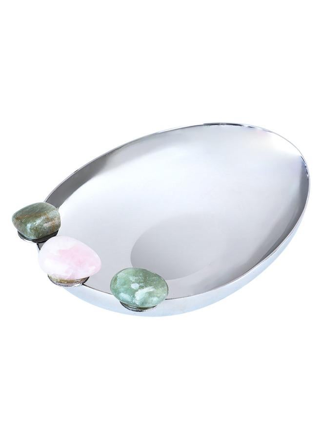 Alsaif Steel Serving Plate 12X7X3 Cm Silver - Image 2