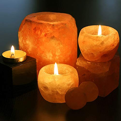 Vision Crafted Himalayan Rock Salt Tea Light Candle Holder - Image 2