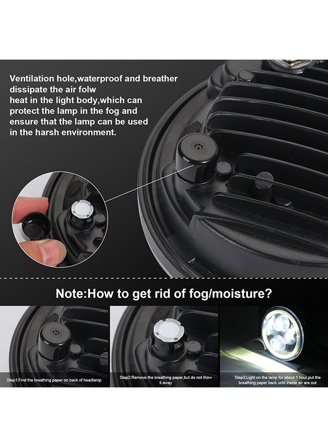 Loquat 5.75 inch LED Headlight Motorcycle Projector Headlamp Super Wide Angle Driving Light - Image 3