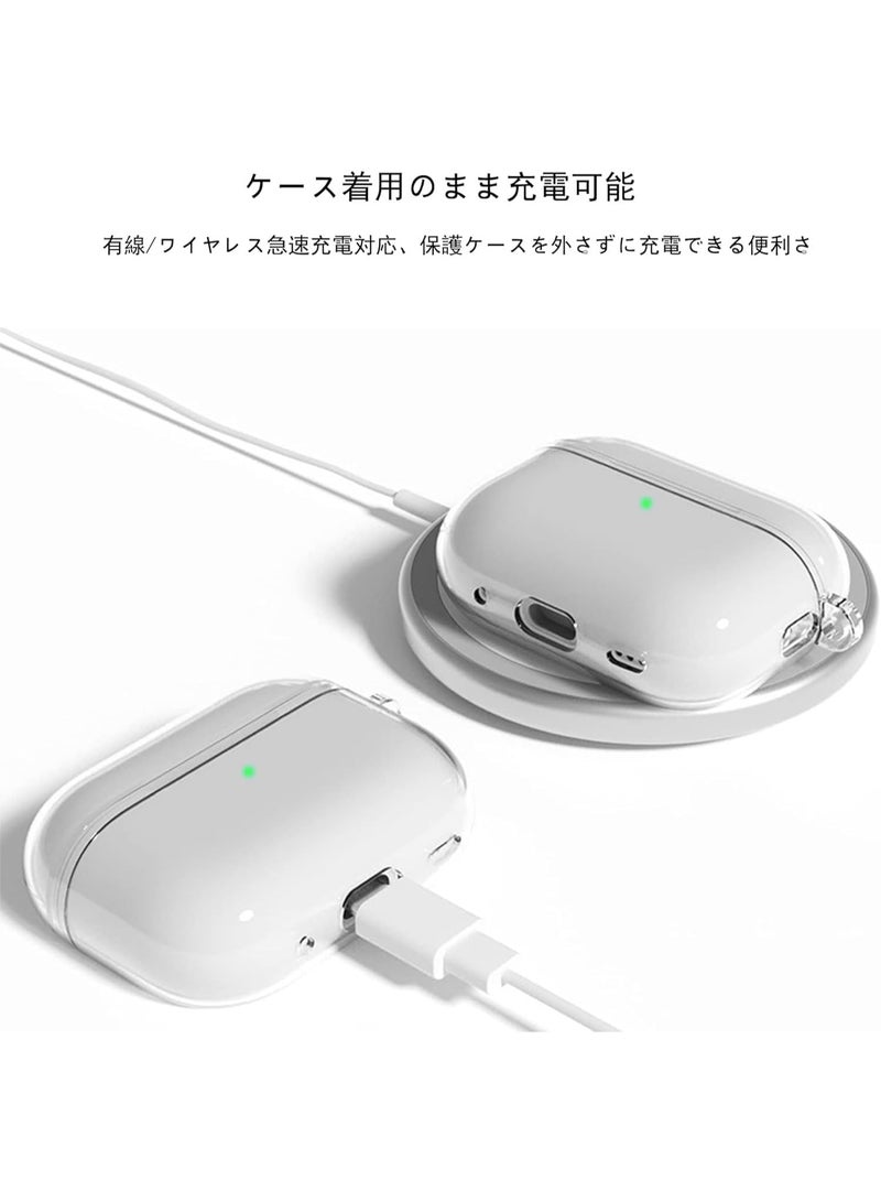AirPods Pro 3 Case, TPU Material, Wireless Charging, Lightweight, Anti-Scratch, Slim, Shockproof, Waterproof, Dustproof, Anti-lost, Soft, Protective Cover, Clear - Image 4