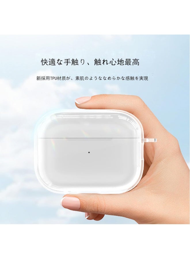 AirPods Pro 3 Case, TPU Material, Wireless Charging, Lightweight, Anti-Scratch, Slim, Shockproof, Waterproof, Dustproof, Anti-lost, Soft, Protective Cover, Clear - Image 2