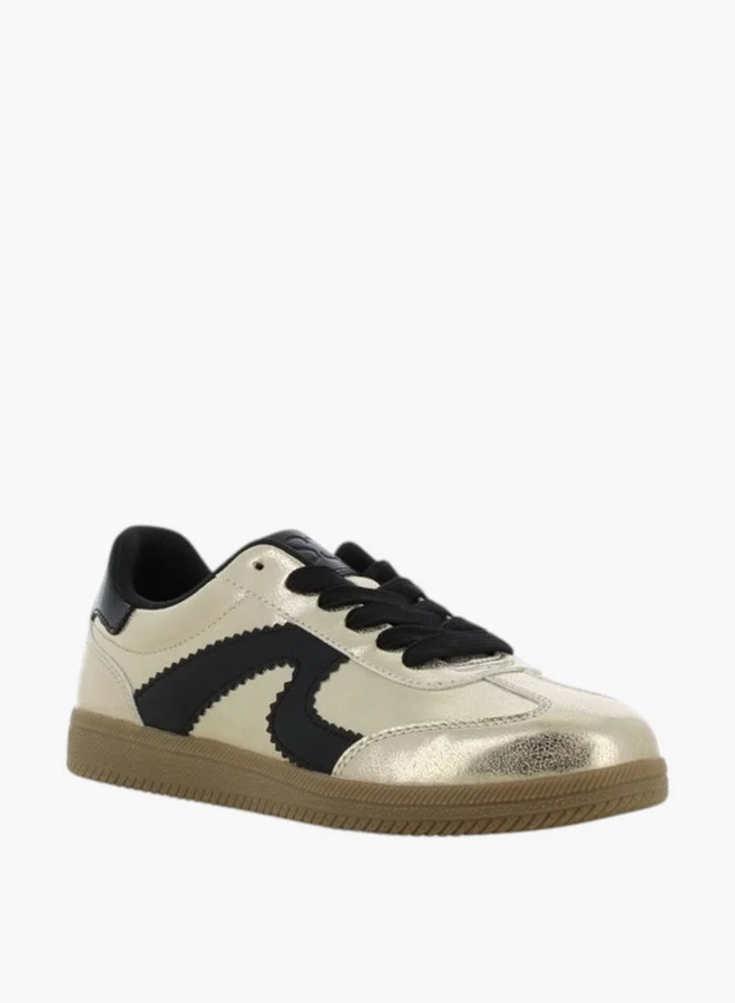 اس جي SJ Women's Panelled Lace-Up Sneakers