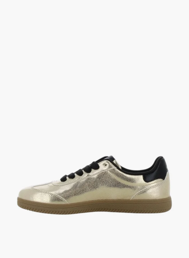 SJ SJ Women's Panelled Lace-Up Sneakers