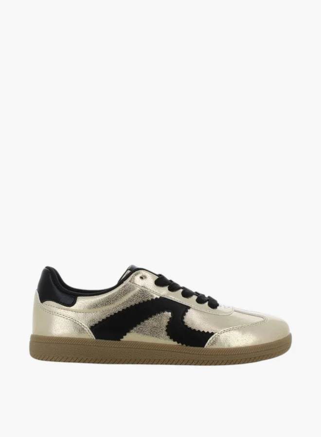 اس جي SJ Women's Panelled Lace-Up Sneakers