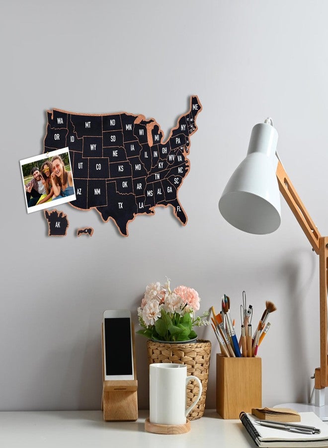 YCCYYCCY Frameless Cork Board Map of The United State, 14" X 11" Bulletin Boards for Walls, Travel Tracker Map for Office, School and Home (US-MAP-2636,NO) - Image 3