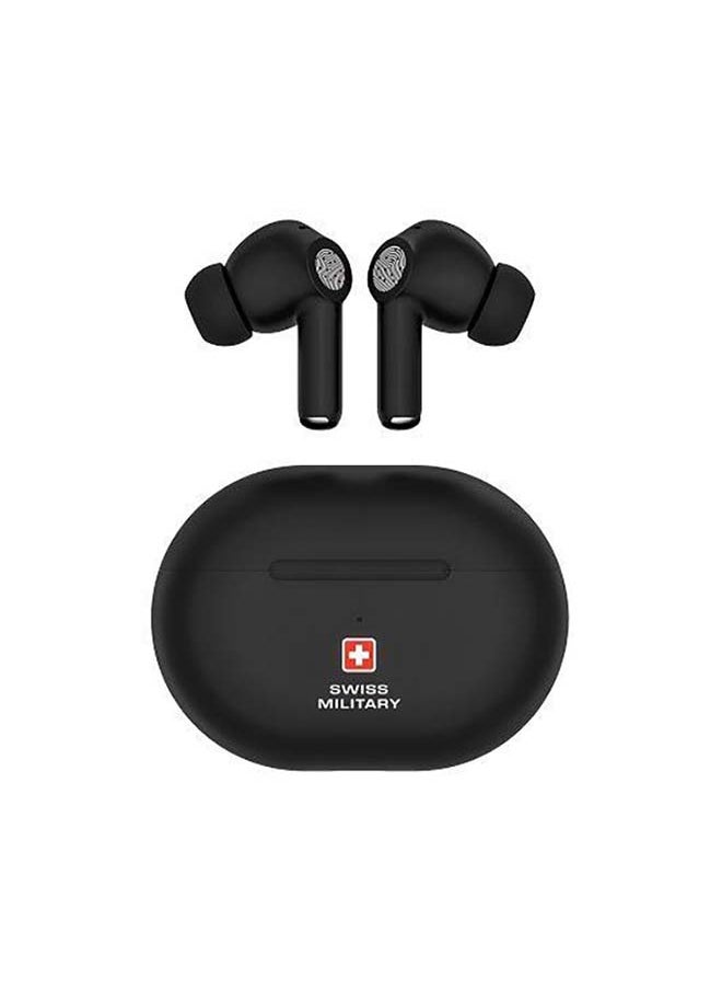 SWISS MILITARY Delta 5 Earbuds Active Noise Cancelling Black  - Image 2