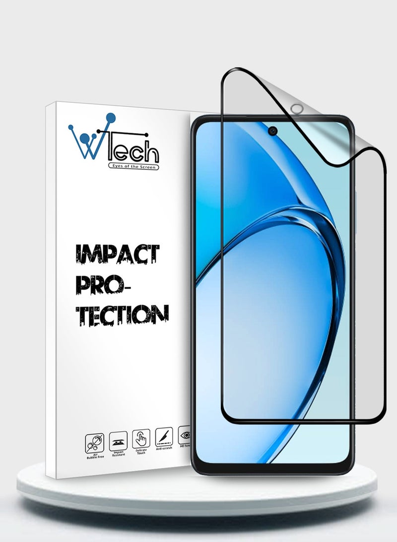 Wtech OPPO A60 4G 2024 Nano Ceramic Full Glue Full Cover Matte Flexible Screen Protector (MSCNMN) - Clear/Black - Image 1