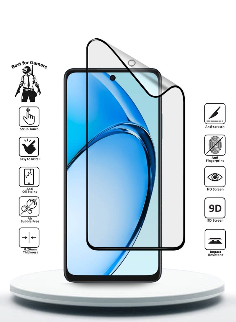 Wtech OPPO A60 4G 2024 Nano Ceramic Full Glue Full Cover Matte Flexible Screen Protector (MSCNMN) - Clear/Black - Image 2