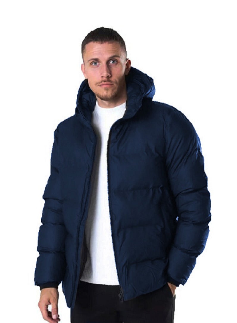 general Zip Up Bomber Jacket with Removable Hood - Image 1