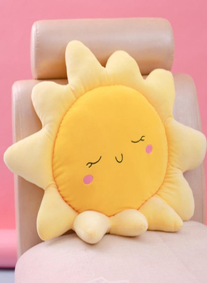 OUKEYI Flower Floor Pillow Sun Shape Cushion Cute Seating Pad Chair Cushion Oversized Throw Pillow,Cute Sun Pillow Plush Toy,for Home Decoration Kids Girls Women Gifts (Sun 58 cm / 22.8 inch) - Image 1