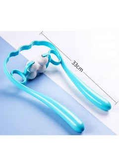 DubaiGallery Neck Massager, 4 Neck Massager Rollers for Pain Relief Manual Roller Massager for Neck, Relaxology Neck Massager Relieve Neck Soreness Muscle Pain Blue  - Image 2