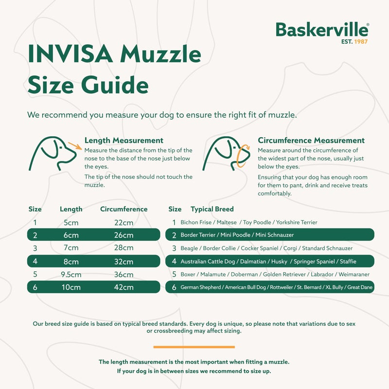 Baskerville INVISA Basket Dog Muzzle - Patented Humane Design with Facial Visibility, Padded Nose Band, Dog can Pant and Drink, Prevents Biting and Scavenging. Muzzle for Medium-Sized Dogs (Size 4) - Image 5
