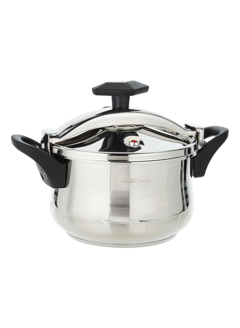 ديسيني Stainless Steel Pressure Cooker Silver/Black 9L - Image 2