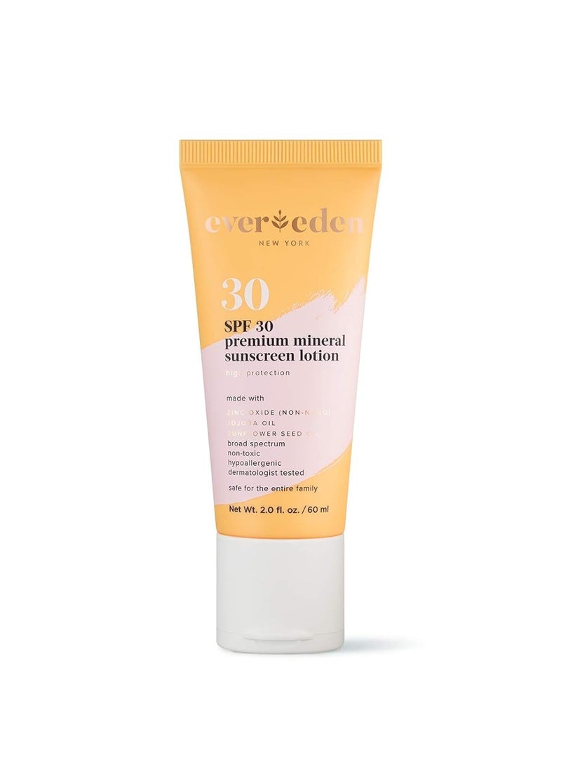 Evereden - Evereden Premium Mineral Sunscreen SPF 30: Baby-Safe Whole-Family Mineral Sunscreen Kids Love - Non-Nano Kids Sunscreen for Year-Round UVA & UVB Protection -Safe & Reef-Friendly - FSA Eligible - Image 1