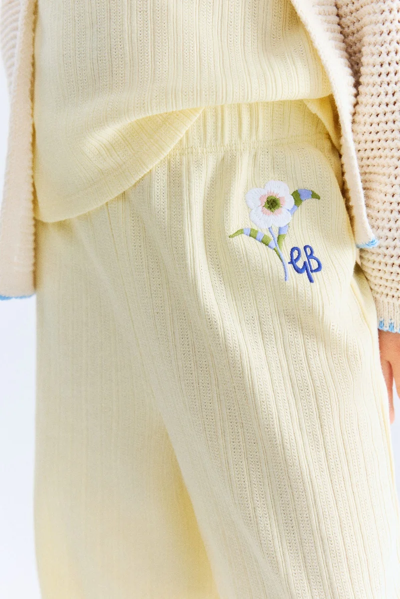 اتش اند ام Pointelle jersey trousers