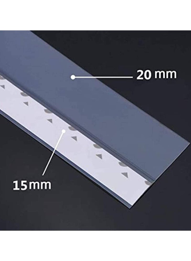Y&D Silicone Door Bottom Seal Strip Tape, 3.5 × 500 cm, Transparent Self Adhesive Weather Stripping for Waterproof, Windproof, Dust Proof, Weatherproof, Soundproof, Insects Proof (2 Pack)  - Image 2