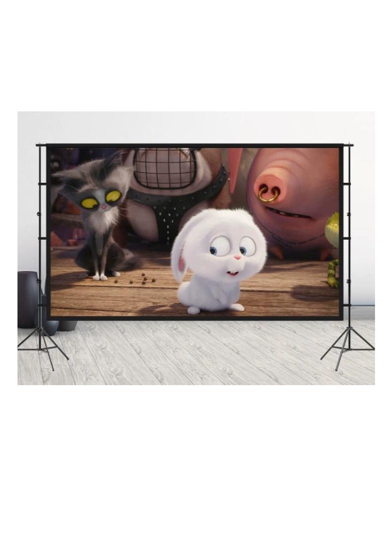 Projector Screen with Stand, 100 Inch Portable Indoor Outdoor Projection Screen 16:9 HD 4K Wrinkle-Free Outdoor Movies Screen with Carrying Bag for Home Theater Camping and Backyard Cinema  - Image 2
