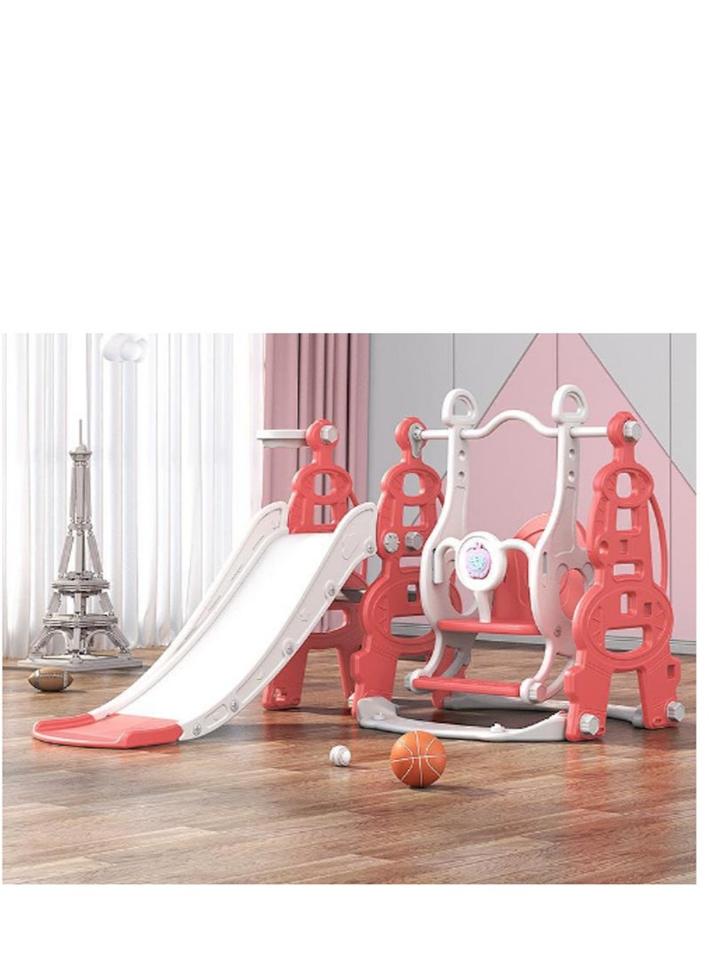 FULL JOY - Children's slide and swing with basketball distinctive design with wonderful dimensions: 140 * 122 * 98 cm Model: FJY-32 - Image 1