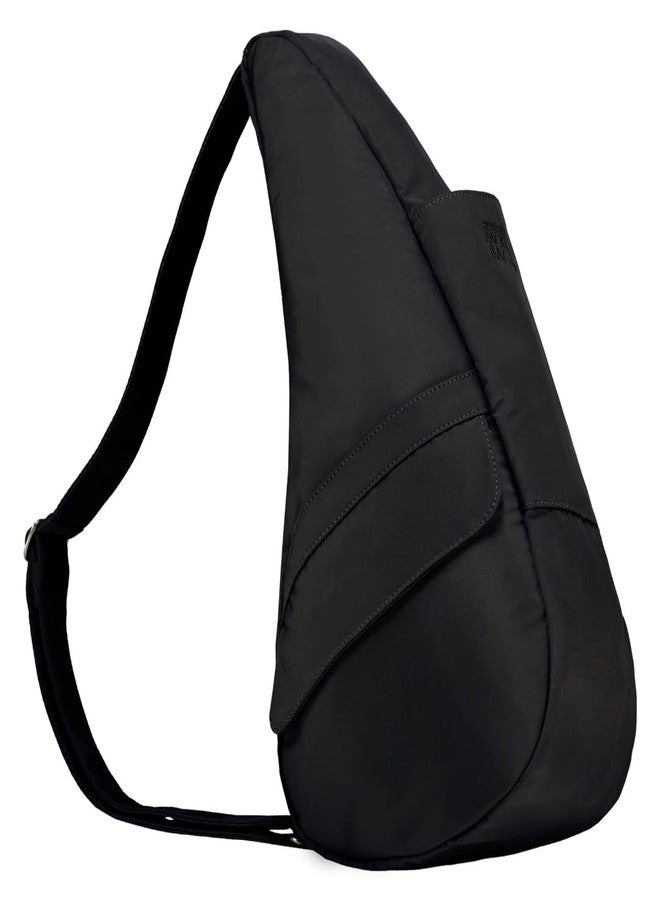 AmeriBag 17" Microfiber Healthy Back Bag Ergonomic Crossbody Sling for Everyday Use, Travel & Walking Comfort (Black) - Image 3