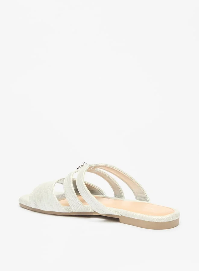Flora Bella By Shoexpress Women's Embellished Accent Slip-On Sandals Ramadan Collection