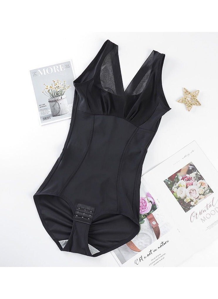 Generic - Women's Plus Size Bodysuits, Breathable Body Shaper, V-neck Lace Thong Shapewear Bodysuit, Slimming Full Body Shapewear Bodysuit, Comfortable Waist Training Corset - Image 1