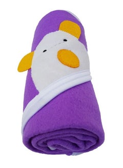 Brandonn Newborn Combo Of Shearing Velvet And Fleece Hooded Baby Blanket (Pack Of 2 Purple)  - Image 4