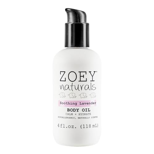 Absolutely Natural Zoey Naturals - Soothing Lavender Body Oil for Kids and Babies, Calming, Moisturizing, Hydrating, Made in USA - Image 1