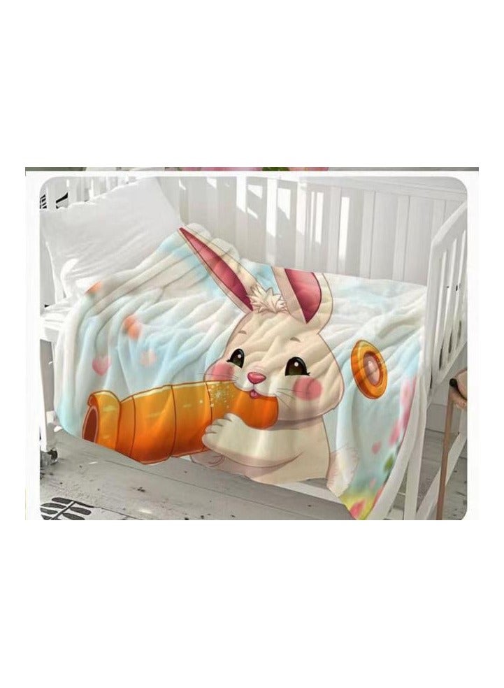 general Baby and children's cartoon flannel thin blanket (warm and comfortable, suitable for sleep, games) 70cm*100cm - 1183 - Image 2