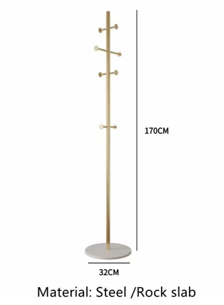 Kutis 1-Piece Metal Cloth Rack Clothes And Coat Hanger Rack Garments Rack Elegant Free Standing Cloth Rack Gold/White 32x170 cm  - Image 5