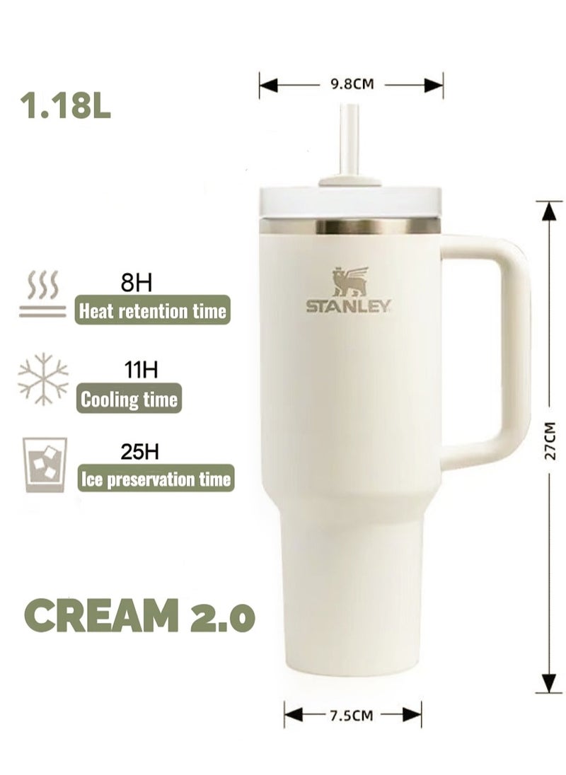 Stanley - STANLEY Quencher H2.0 FlowState Stainless Steel Vacuum Insulated Tumbler with Lid and Straw for Water, Iced Tea or Coffee, Smoothie and More, 40 oz - Image 1