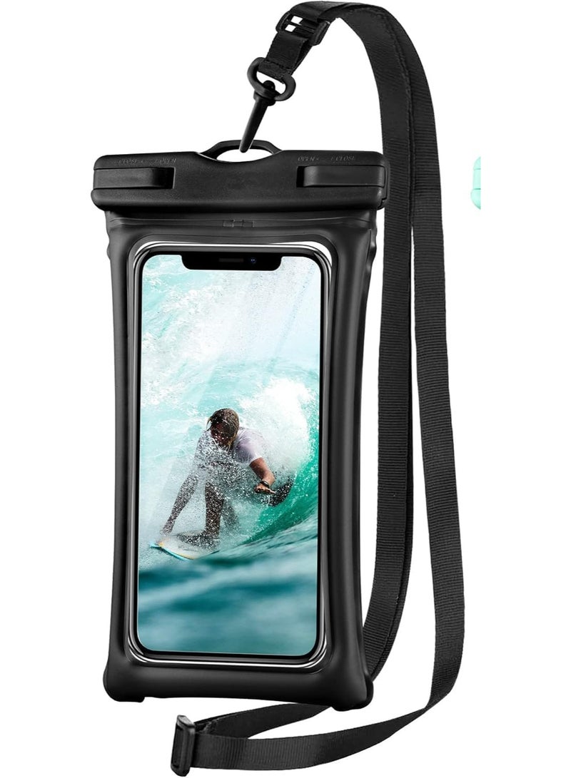 MOMENT Floating Universal IPX8 Waterproof Phone case Up to 7.0",Adjustable Lanyard Phone Pouch,Cellphone Dry Bags for Vacation Beach Pool Kayak Cruise Travel Essentials（Black） - Image 1