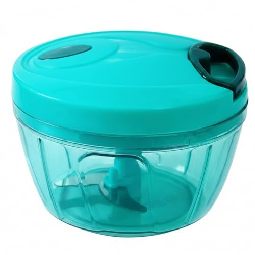 KBS Chopper Mini Handy and Compact for Effortlessly Chopping Vegetables and Fruits for Your Kitchen Accessories with 3 Blades Green, Polypropylene 400 ml - Image 1