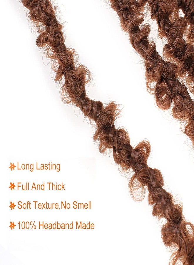 زيد ار كيو شعر كروشيه ZRQ Butterfly locs بطول 18 بوصة، شعر كروشيه Distressed Locs، 6 عبوات، بني ناعم، ضفائر كروشيه Butterfly Locs، وصلات شعر كروشيه طبيعية صناعية جاهزة للتركيب (18 بوصة، 30#). - Image 4