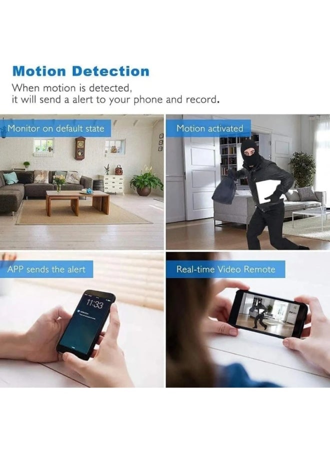 1080P Mini Wireless Wifi Spy Camera Portable HD Security Camera with Night Vision Motion Detection Cloud Storage Remote Viewing for Security
